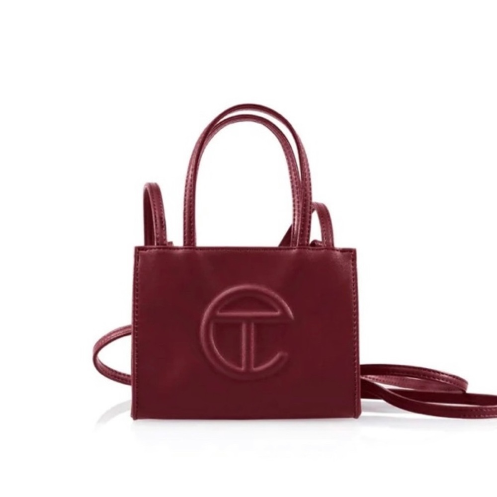 Small Telfar Shopping Bag in Oxblood